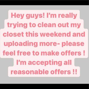 I have a wide variety of items already on my Poshmark but I’m cleaning my closet